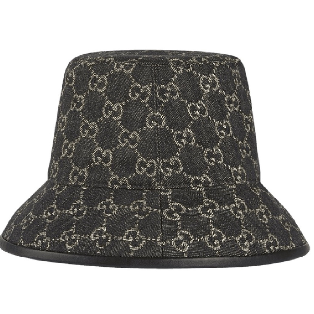Gucci Monogram Black Bucket Hat
